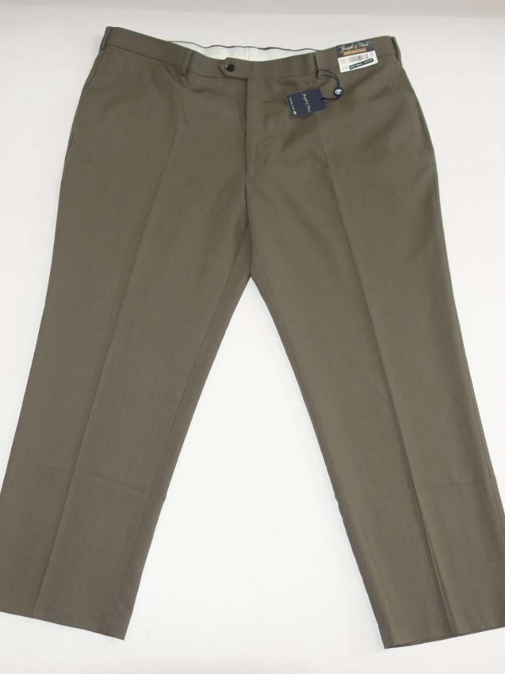 Joseph & Feiss Men's Wrinkle Resistant Dress Pants 48 x 30 NWT Taupe Wool Slacks